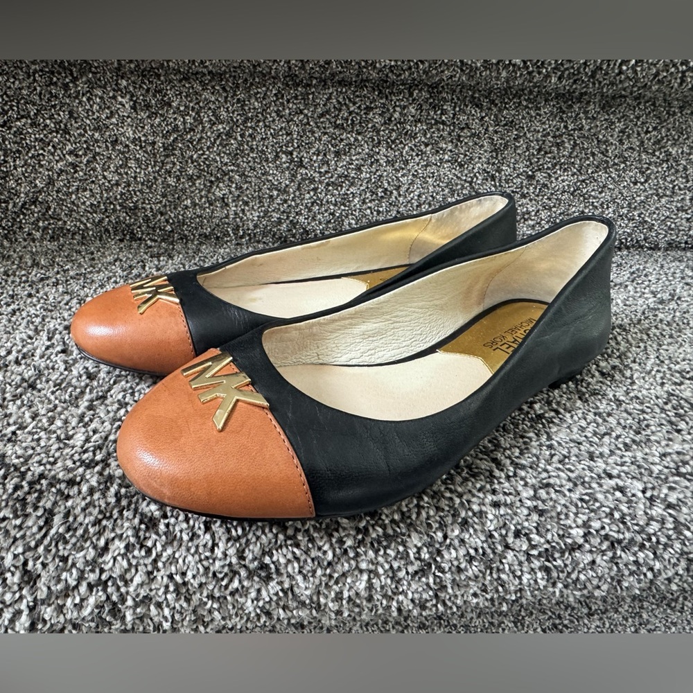 Michael Kors Black and Brown Flats